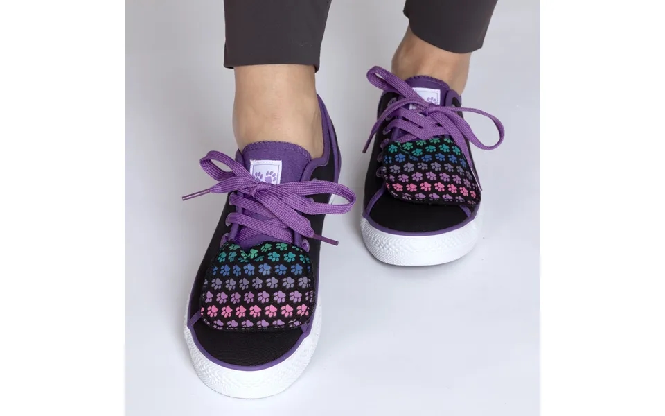 Women's Paw Print Low Top Shoes - Rainbow Paws