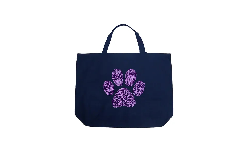 Xoxo Dog Paw - Large Word Art Tote Bag