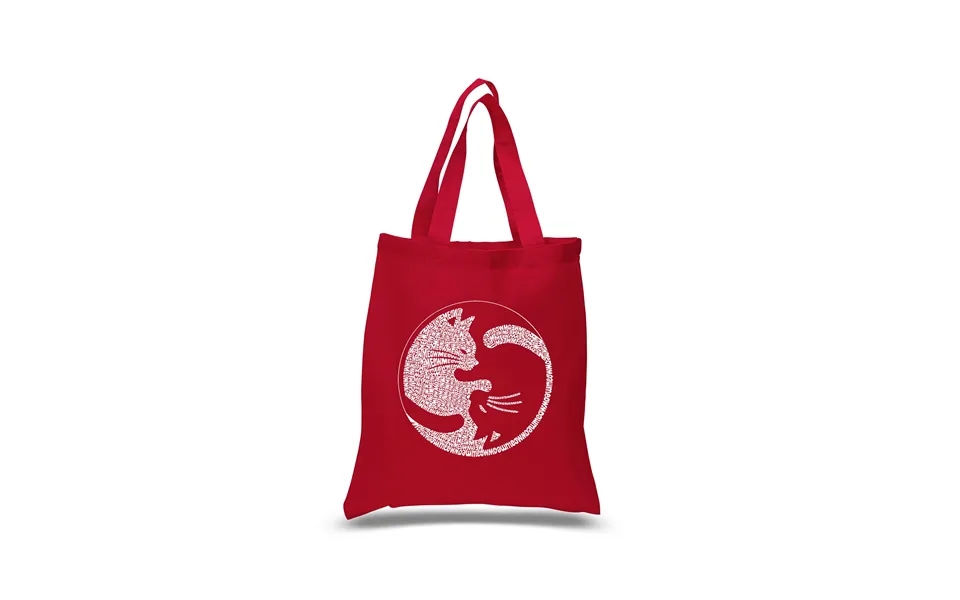 Yin Yang Cat - Small Word Art Tote Bag