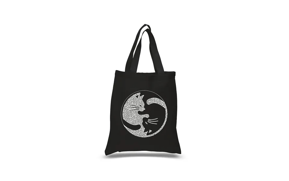 Yin Yang Cat - Small Word Art Tote Bag