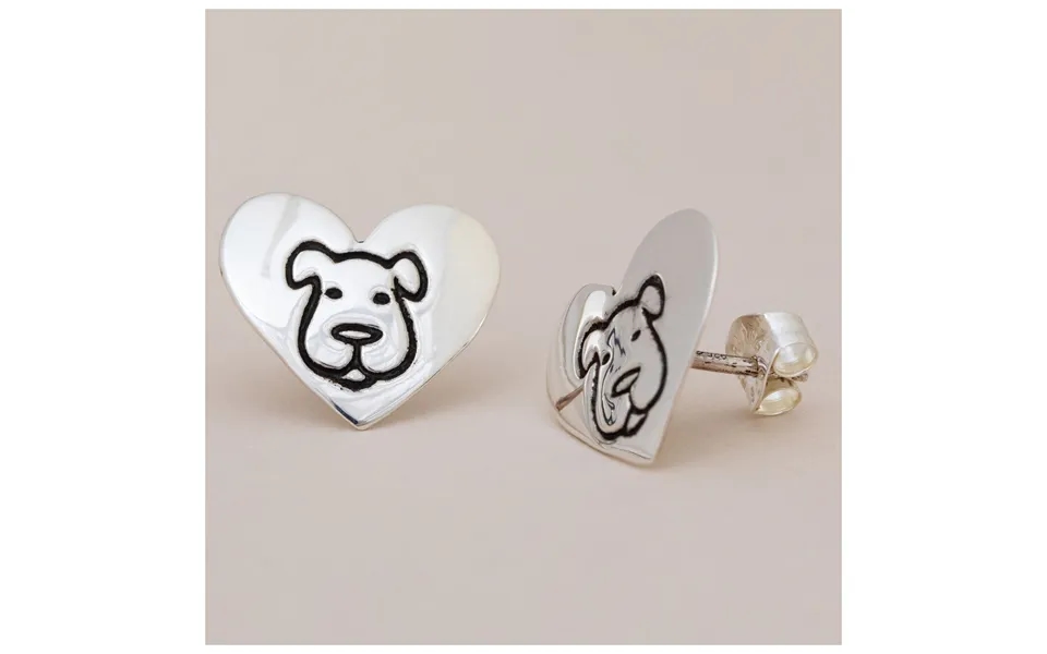 You Have My Heart Sterling Post Earrings - Dog