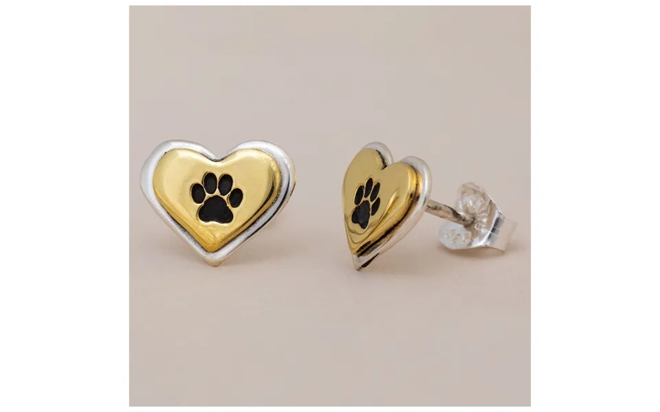 You Have My Heart Sterling Post Earrings - Paw Print