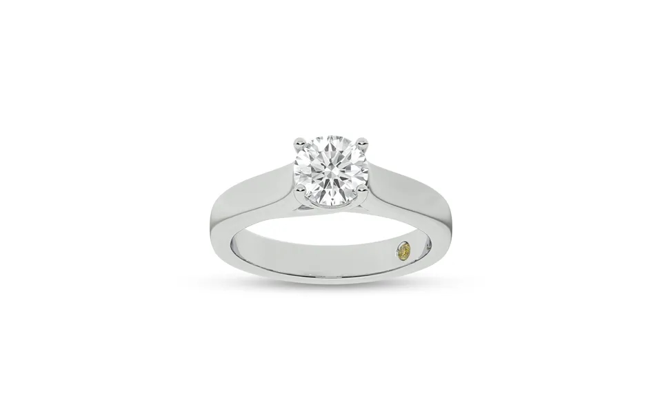 Bold Cross Prong Round Lab Grown Diamond Solitaire Ring 18k White Gold 1 Ct