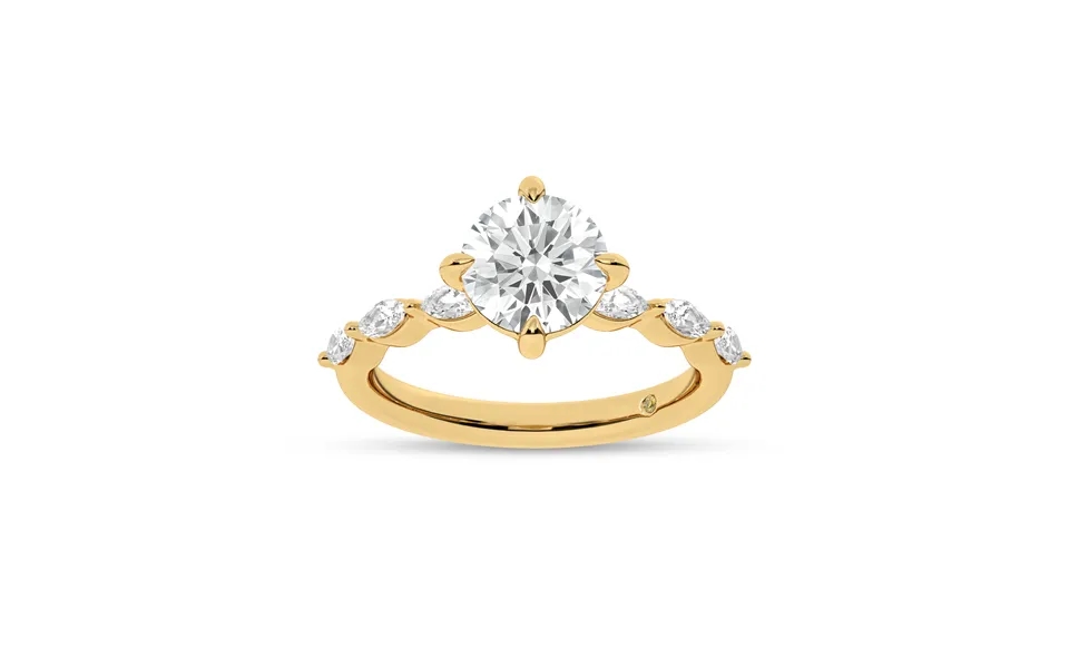Cabo Round Lab Grown Diamond Engagement Ring 14k Yellow Gold 2 5 8 Ct