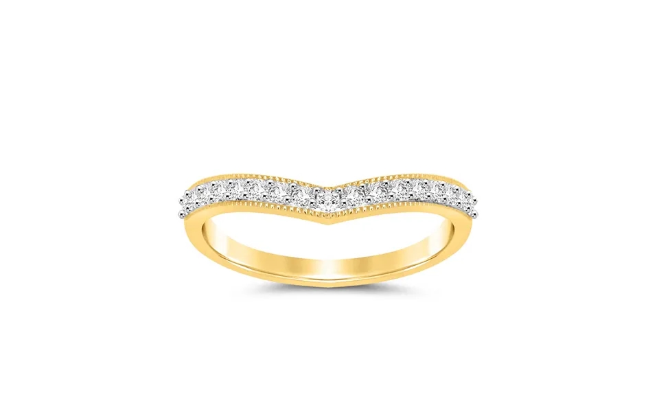 Chic Contured Lab Grown Diamond Ring 18k Yellow Gold 1 2 Ct. Tw
