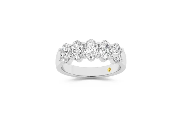 Ciel Lab Grown Five Stone Oval Diamond Ring 14k White Gold 2 Ct product image
