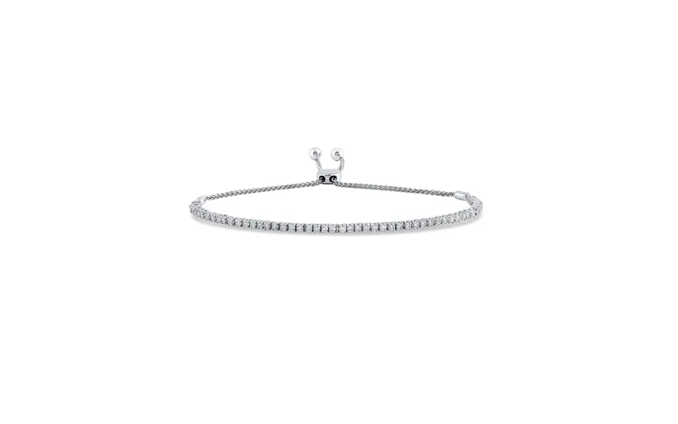 Classic Lab Grown Diamond Bolo Bracelet 1 Ct. Tw. -10k White Gold