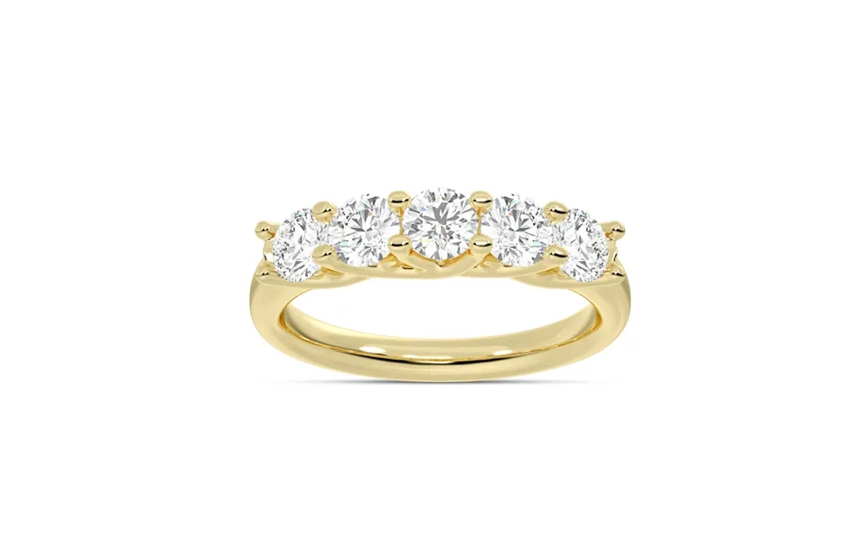 Coorg Graduating Lab Grown Five Stone Diamond Ring 14k Yellow Gold 2 Ct