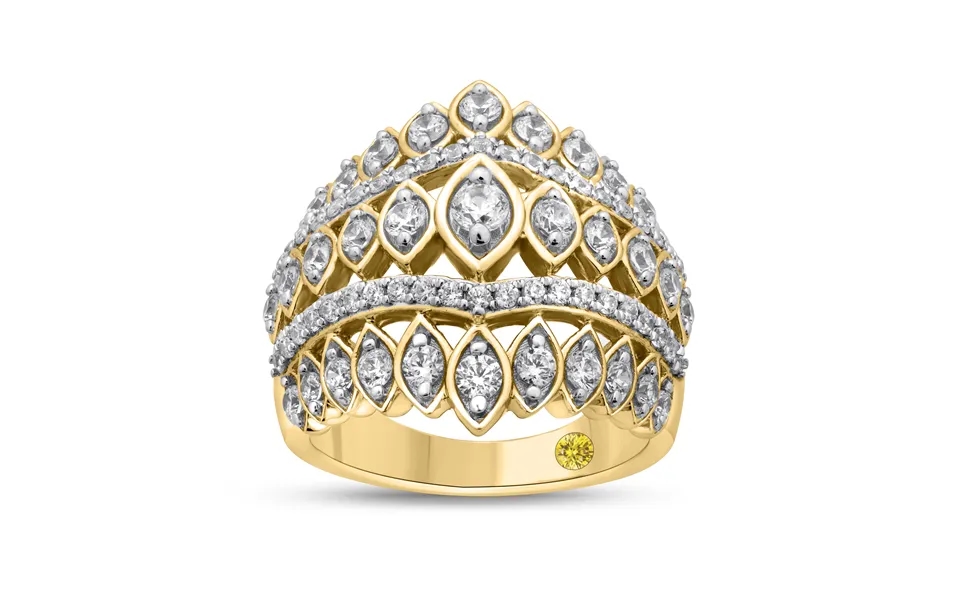 Cosmos Lab Grown Diamond Ring 18k Yellow Gold 1 1 2 Ct. Tw.
