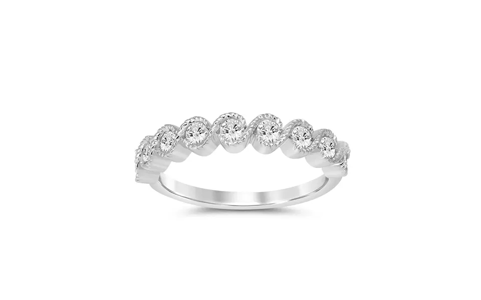 Eclat Bezel White Gold Lab Grown Diamond Ring 1 4 - 1 2 Ct. Tw