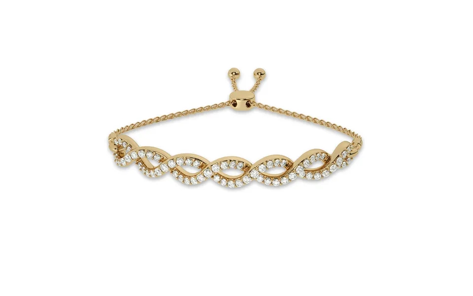 Infinity Themed Lab Grown Diamond Bolo Bracelet 1 Ct. Tw. -10k Yellow Gold