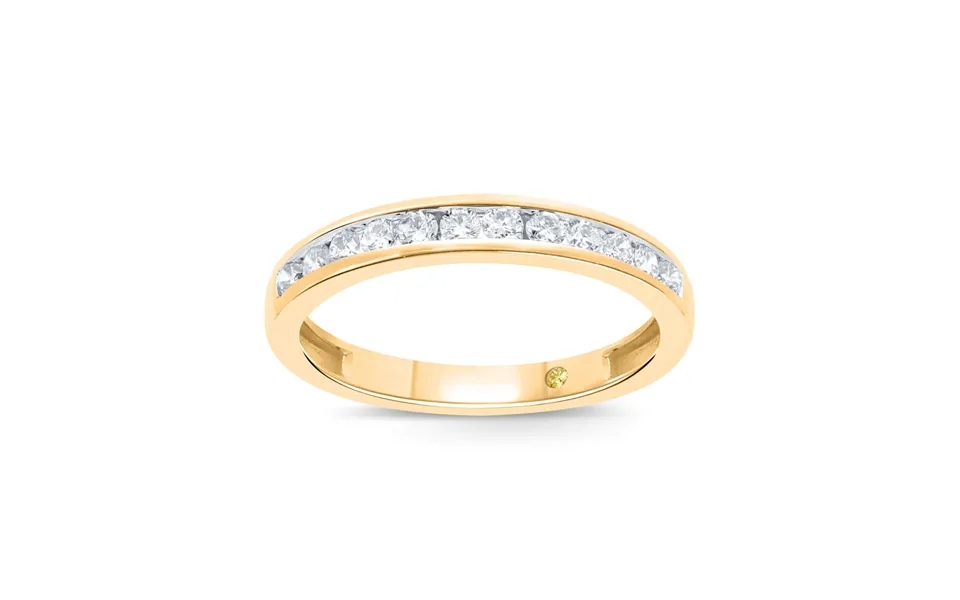Jaipur Channel Set Lab Grown Diamond Ring 10k Yellow Gold 1 3 Ct