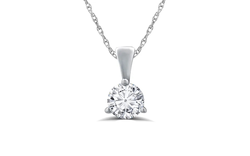 Martini Set Lab Grown Gh Si Solitaire Diamond Necklace 14k White Gold 1 4 Ct