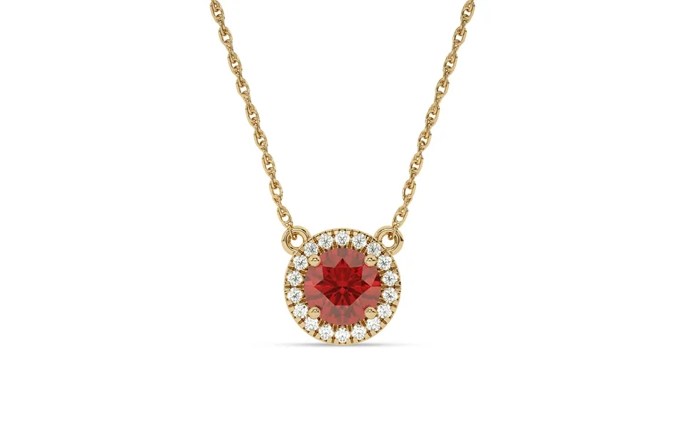 Opulent Lab Created Dynasty Halo Diamond Necklace 10k Yellow Gold 1 3 Ct