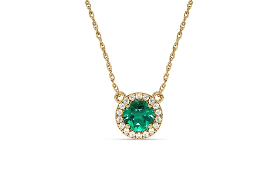 Opulent Lab Created Dynasty Halo Diamond Necklace 10k Yellow Gold 1 3 Ct