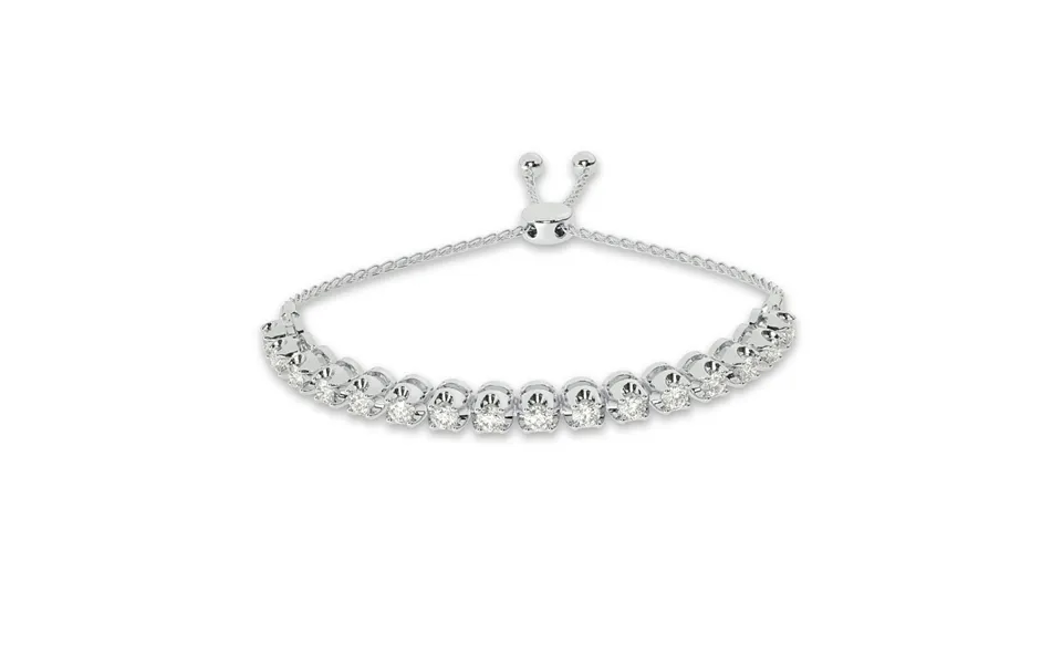 Quintessential Lab Grown Diamond Bolo Bracelet 1 Ct. Tw. -10k White Gold
