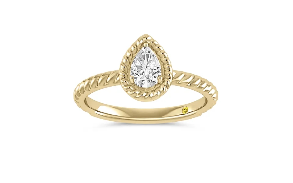 Soleil Lab Grown Peard Solitiare Diamond Ring 10k Yellow Gold 3 Ct