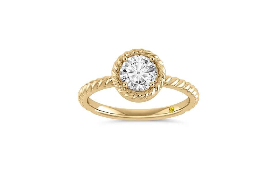 Soleil Lab Grown Solitiare Round Diamond Ring 14k Yellow Gold 2 1 2 Ct