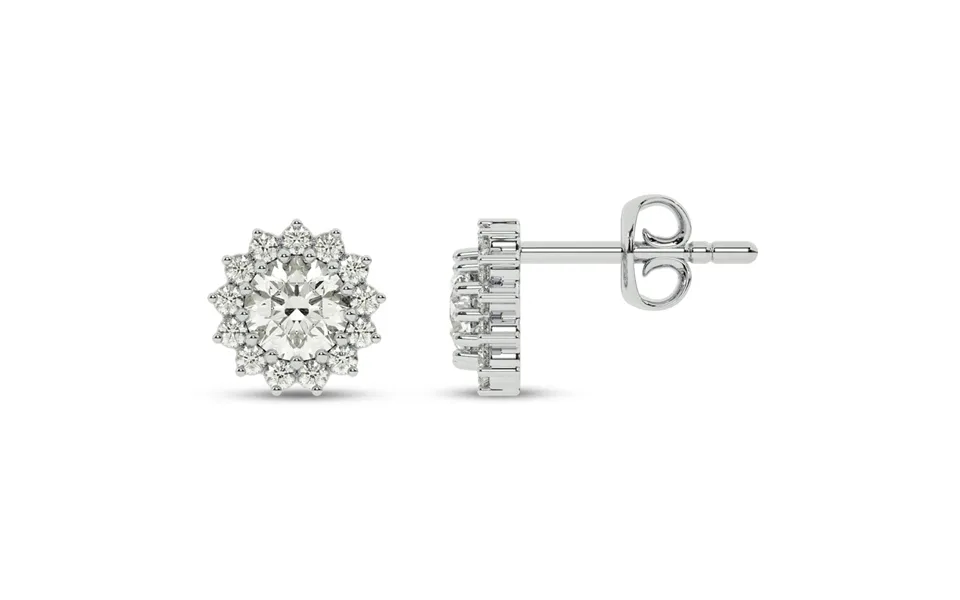 Sunfire Lab Grown Diamond Stud Earrings 14k White Gold 1 Ct. Tw