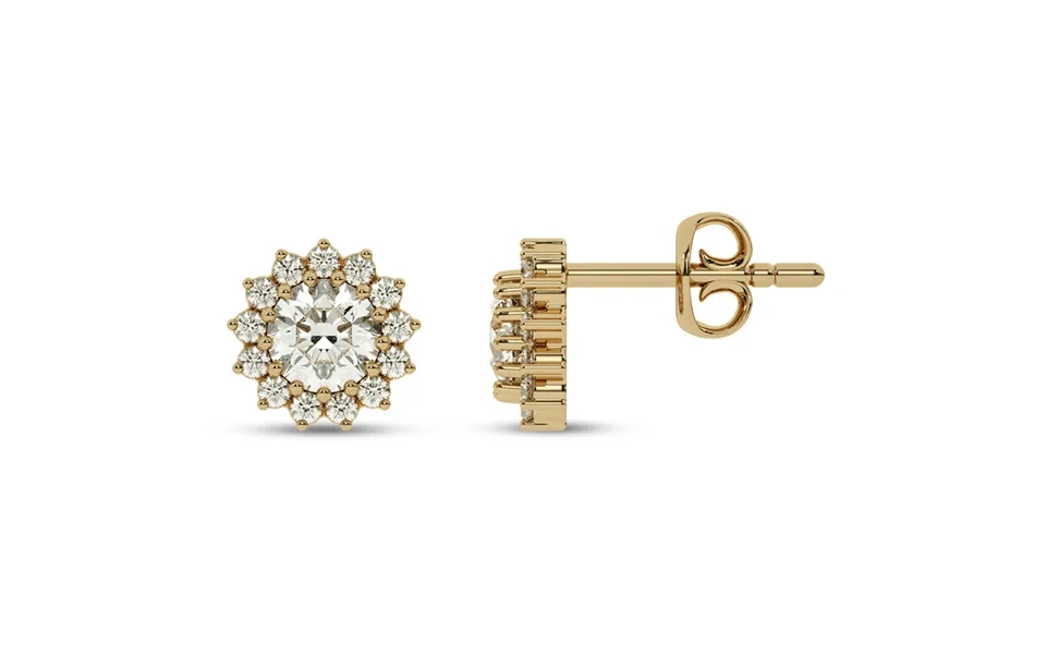 Sunfire Lab Grown Diamond Stud Earrings 14k Yellow Gold 1 1 2 Ct