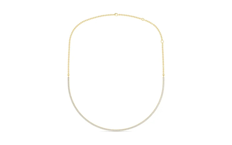 Whisper Lab Grown Diamond Tennis Necklace 14k Yellow Gold 4 Ct