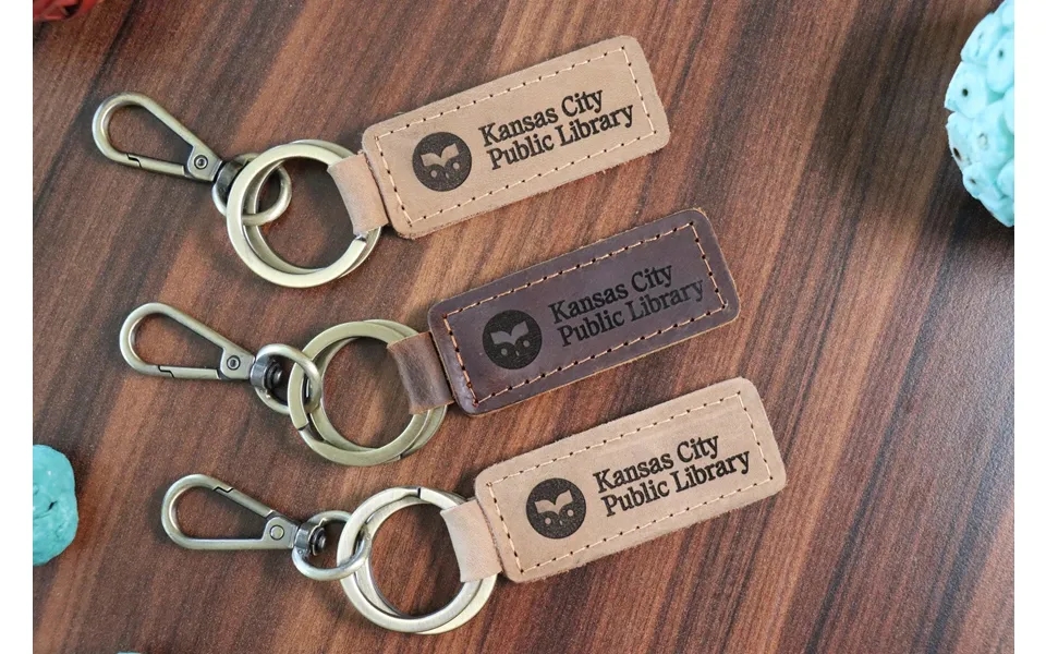 15 Pcs Leather Keychains In Bulk For Library Staff And Members - Real Leather
