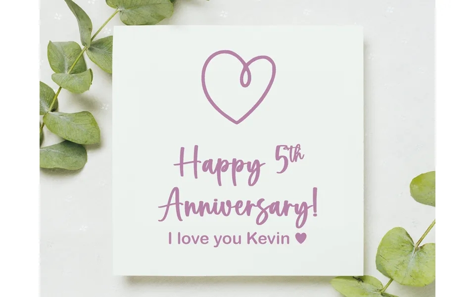 4x4 Personalized Anniversary Card