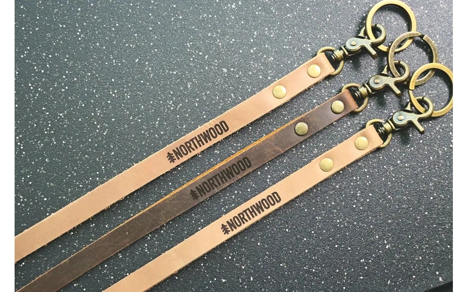 Business Logo Leather Lanyard - Custom Leather Lanyard