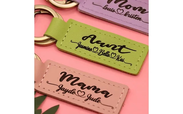 Colorful Leather Mama Keychain - Real Leather product image