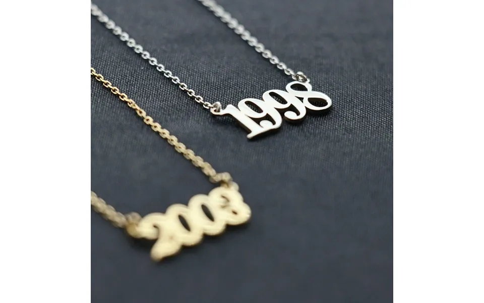 Custom Year Necklace - Birth Year Necklace
