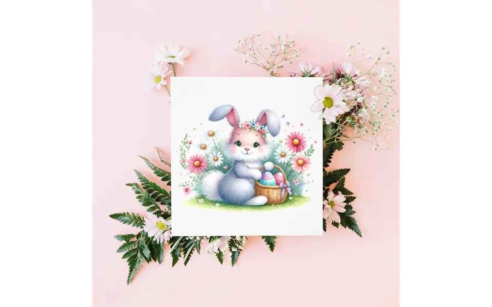Cute Easter Chickens Egg Basket Holiday Card