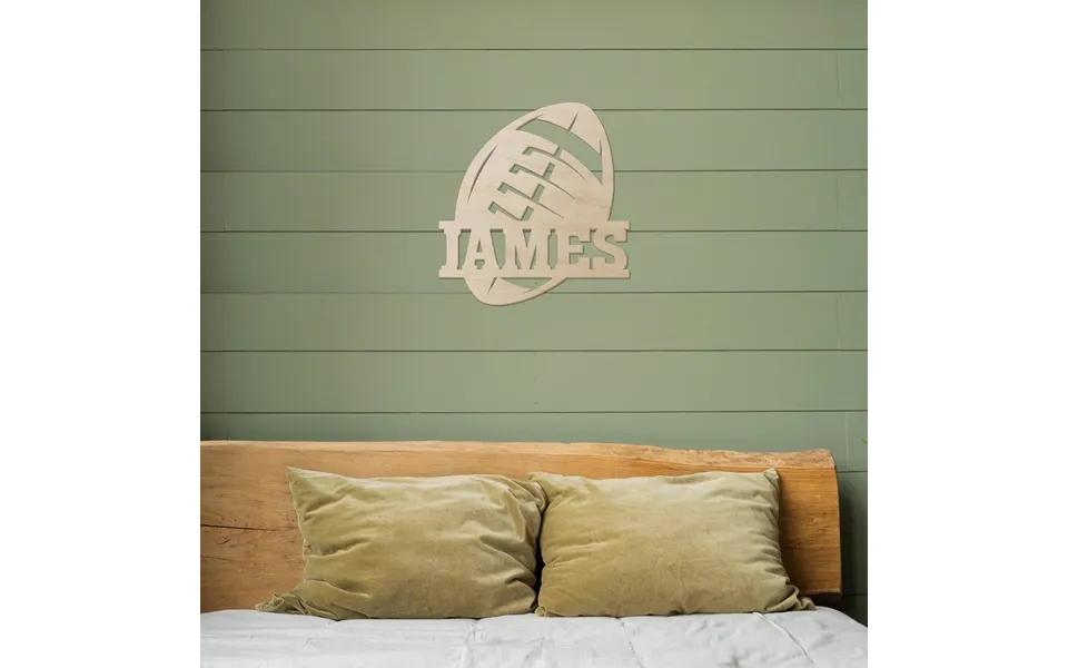 Football Wood Name Sign