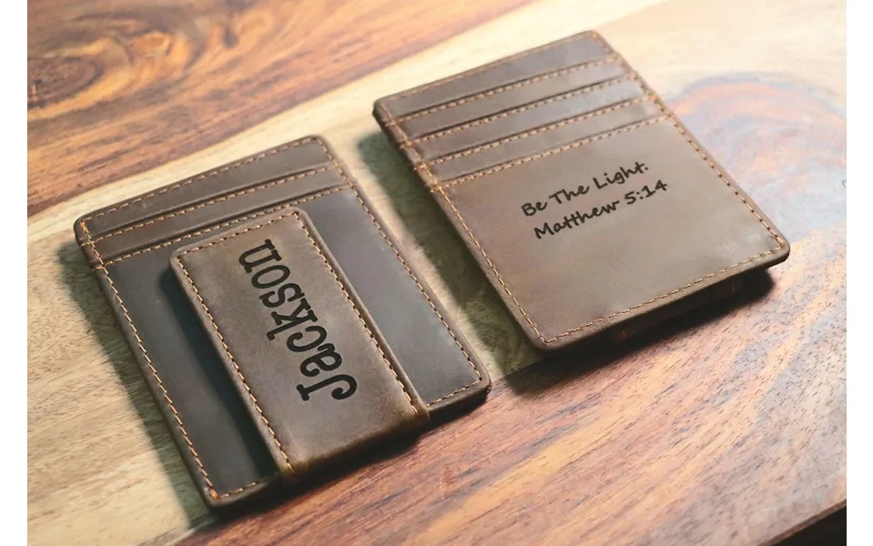 Front Pocket Magnetic Money Clip - Personalized Magnetic Wallet