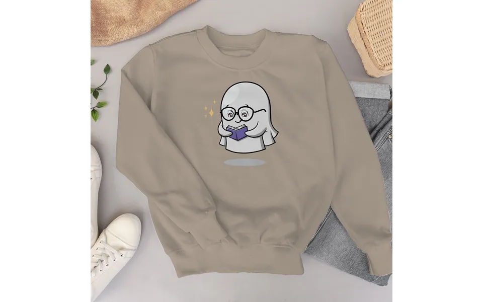 Ghost Reading Books Sweatshirt