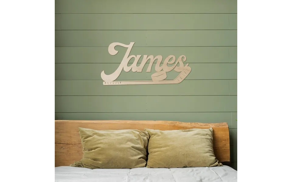 Hockey Name Wood Sign