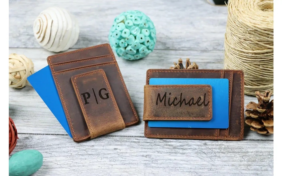 Leather Money Clip Wallet - Magnetic