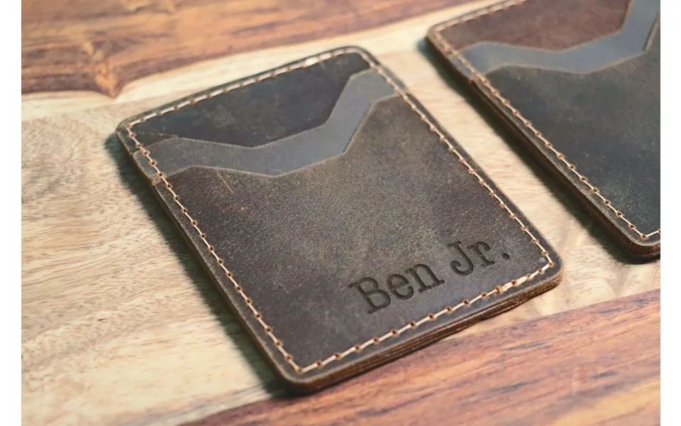 Minimalist Wallet Personalized Card Holder Ultra Slim Wallet Men's Wallet Women's Wallet - Brown