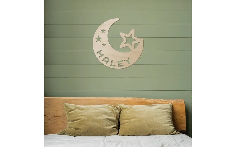 Moon And Star Name Wood Sign