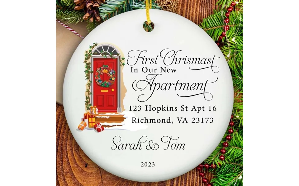 Our First Apartment Ornament Personalized - Ceramic