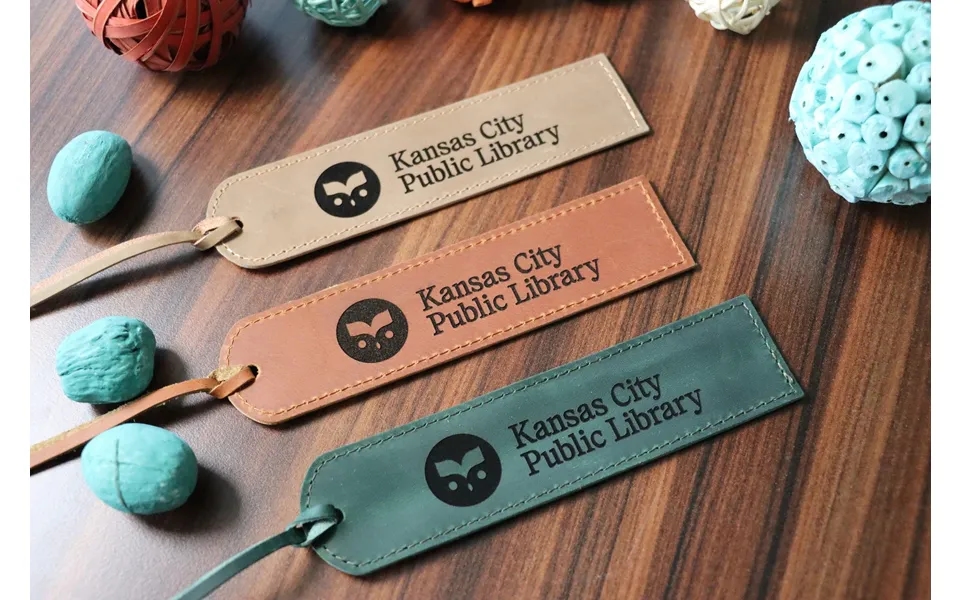 Personalized Leather Bookmark For Library Members And Staff - Real Leather
