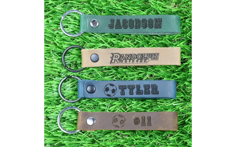 Personalized Slim Soccer Keychain