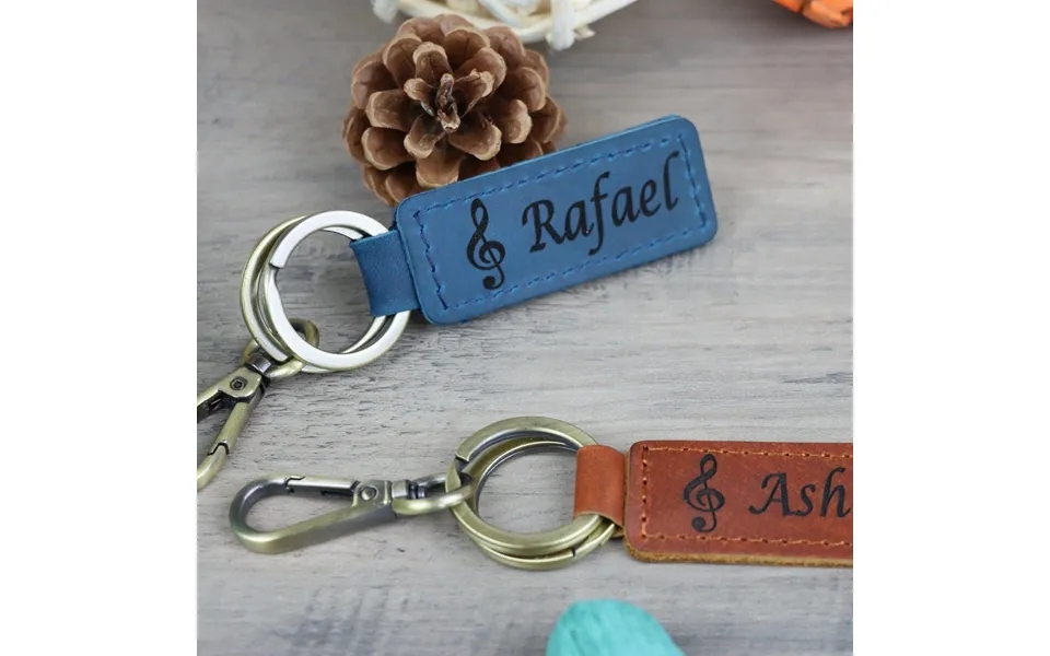 Personalized Treble Clef Music Keychains