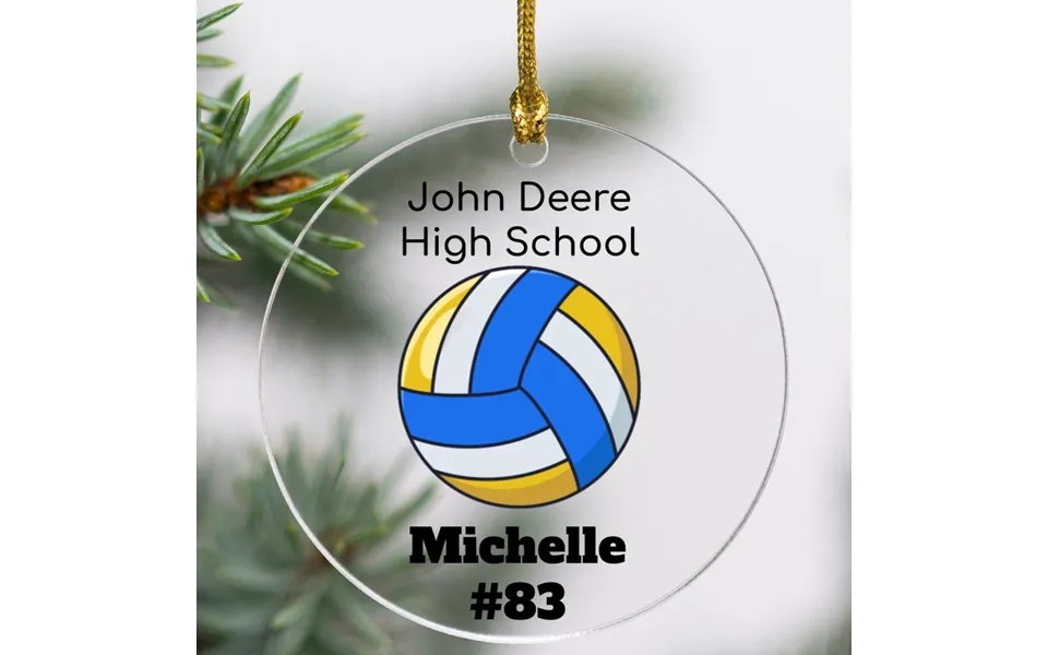 Personalized Volleyball Ornament - Acrylic