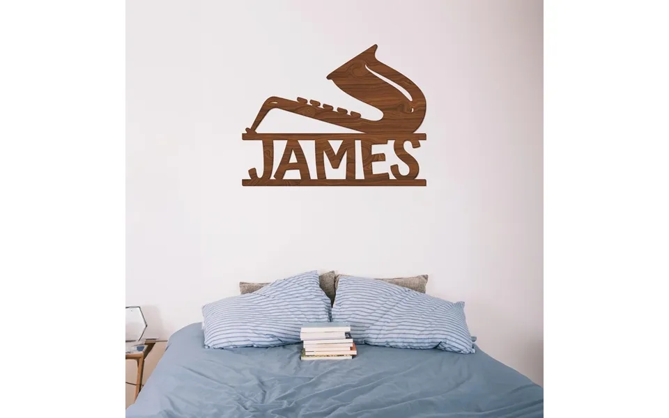 Saxophone Wood Name Sign