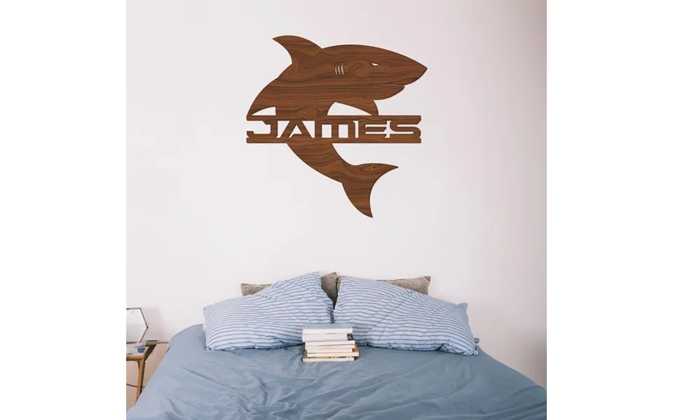 Shark Wood Name Sign