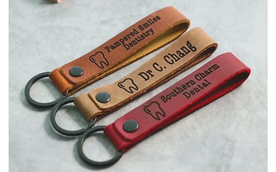 Slim Dentist Owner Keychain - Personalized Dentist Keychain