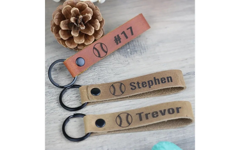 Slim Personalized Baseball Keychain