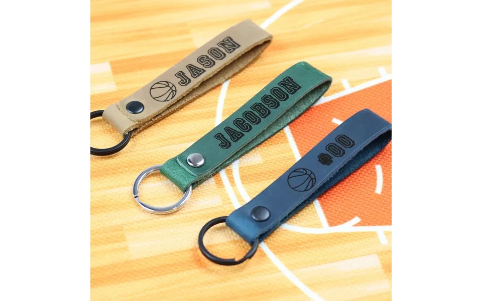Slim Personalized Basketball Keychain