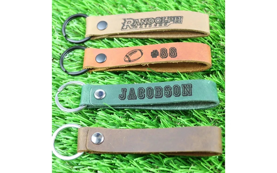 Slim Personalized Football Keychain