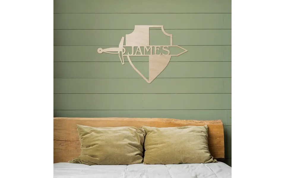 Sword And Shield Name Wood Sign